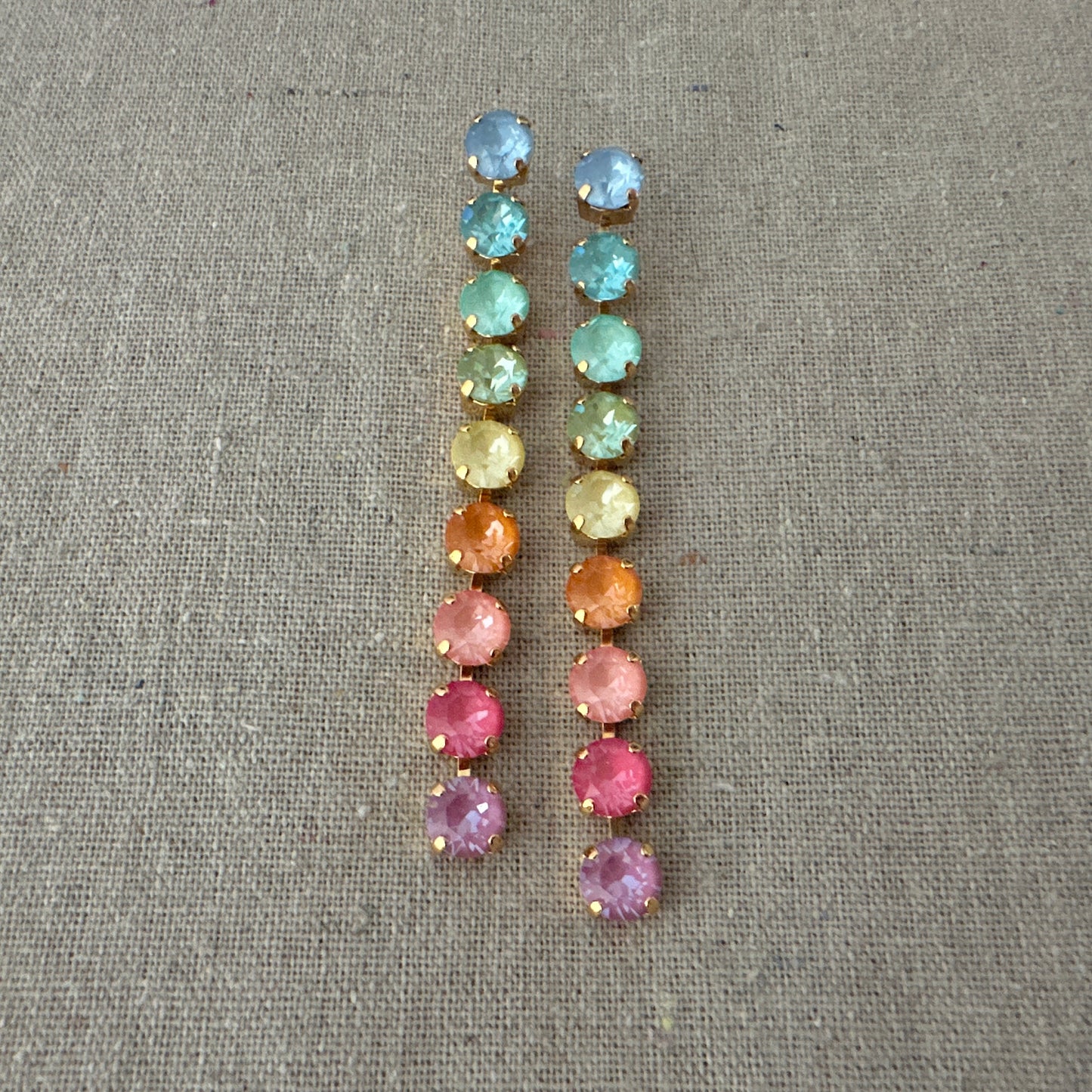 Sunlit Tides Diamante Classic Duster Post Earrings