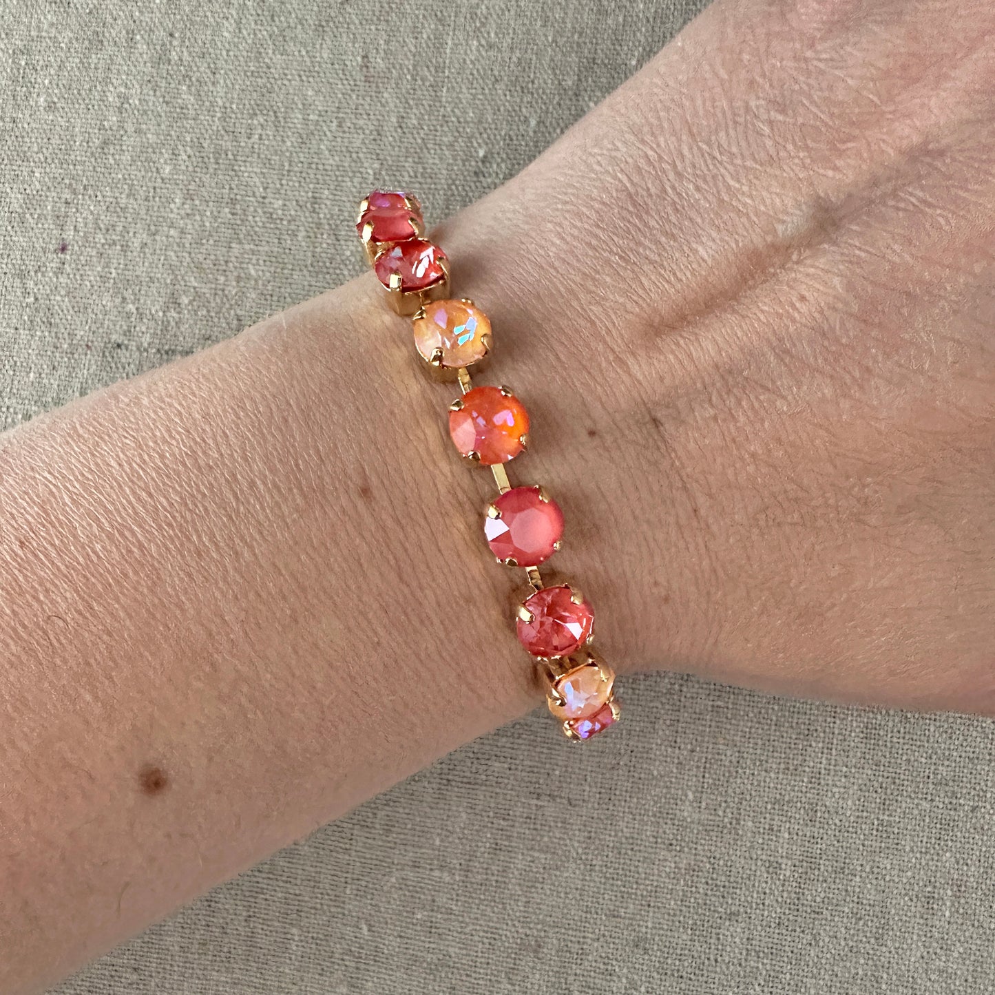 Diamante Classic Tennis Bracelet • Sunset Glow Ombre