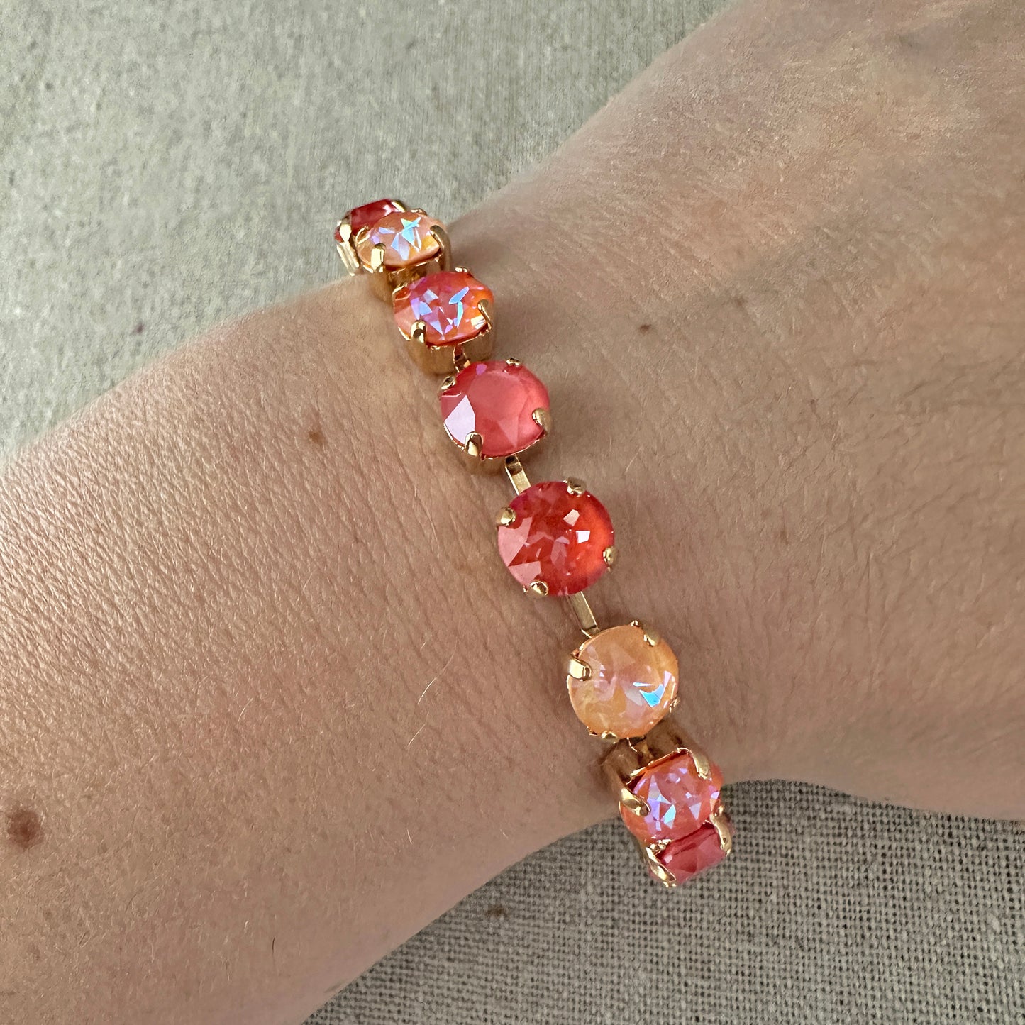 Diamante Classic Tennis Bracelet • Sunset Glow Ombre