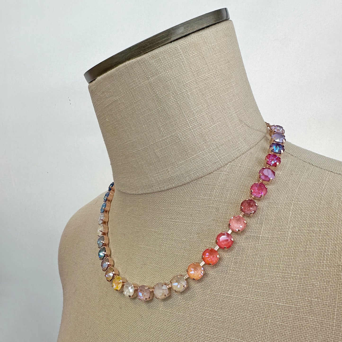 Products Diamante Collar Necklace • 8mm • Rainbow Ombre