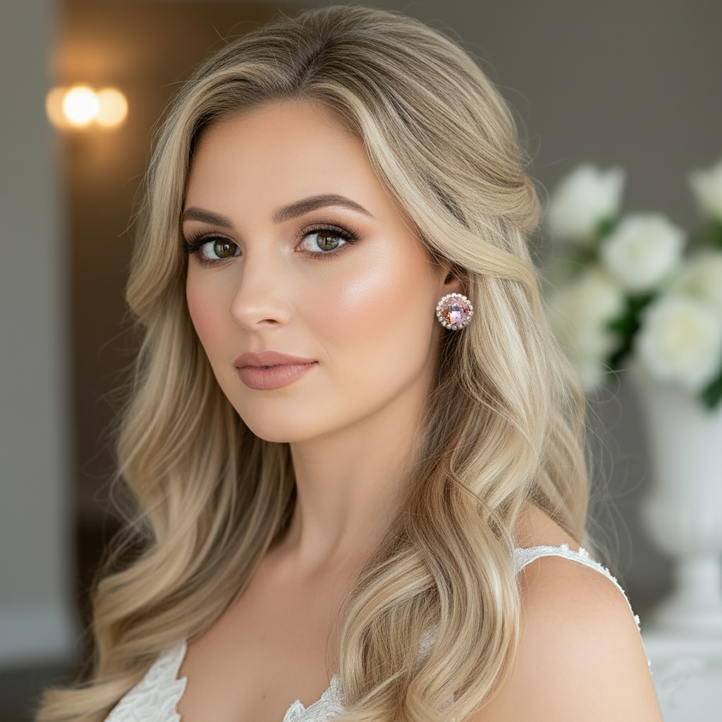 Large Cushion Luxe Post Earrings