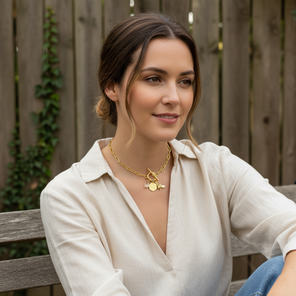 Honeykiss Bee Charm Necklace