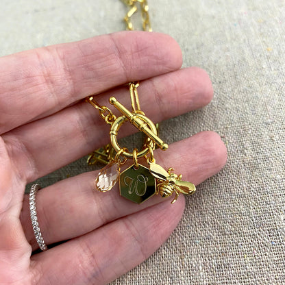 Honeykiss Bee Charm Necklace