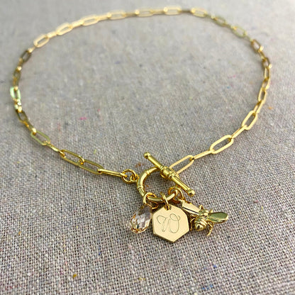 Honeykiss Bee Charm Necklace