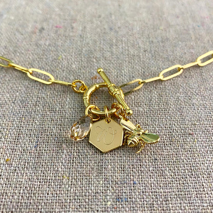 Honeykiss Bee Charm Necklace