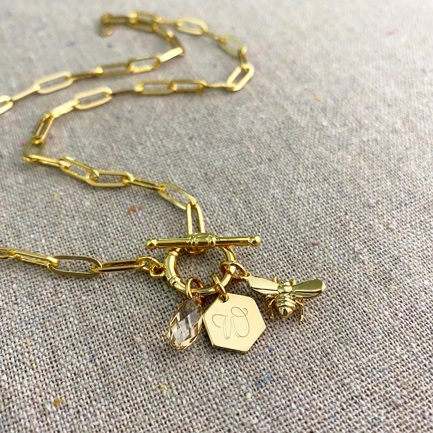 Honeykiss Bee Charm Necklace