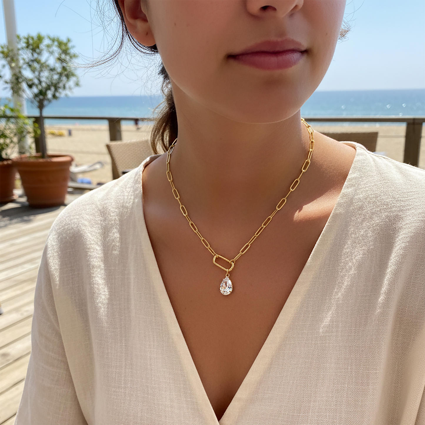 Paperclip Statement Necklace