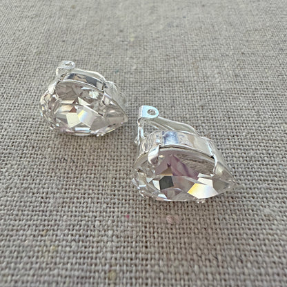 Large Pear Clip-On Earrings