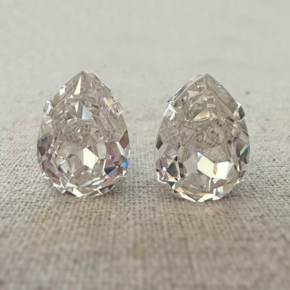 Large Pear Clip-On Earrings