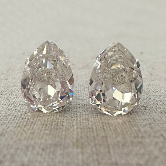 Large Pear Clip-On Earrings