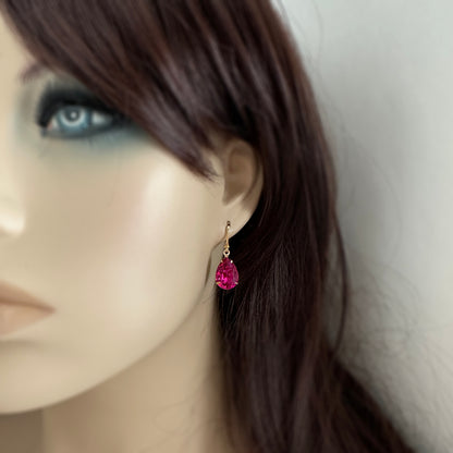 Medium Pear Leverback Earrings