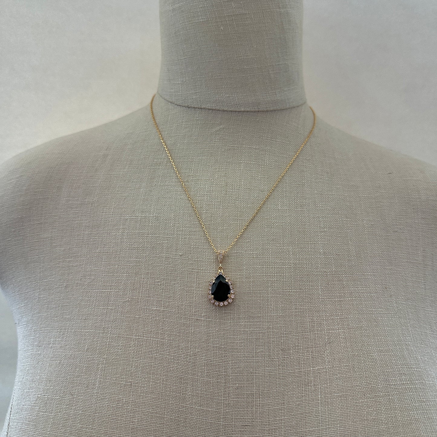 Pear Luxe Pave Necklace