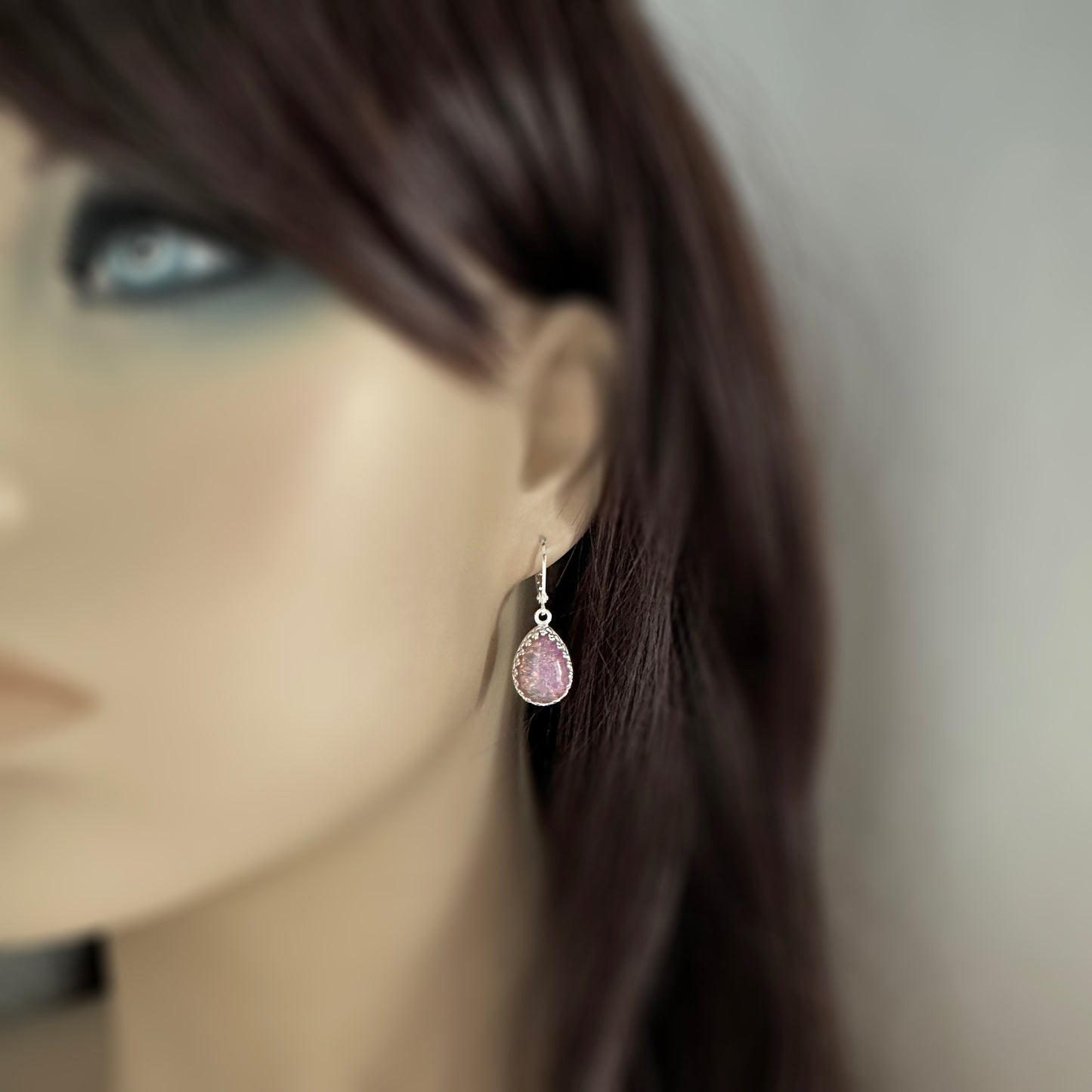 Fire Opal Pear Earrings