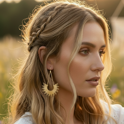 Rising Sun Chandelier Earrings
