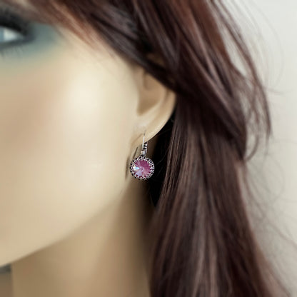 Large Peak Crown Dangling Earrings