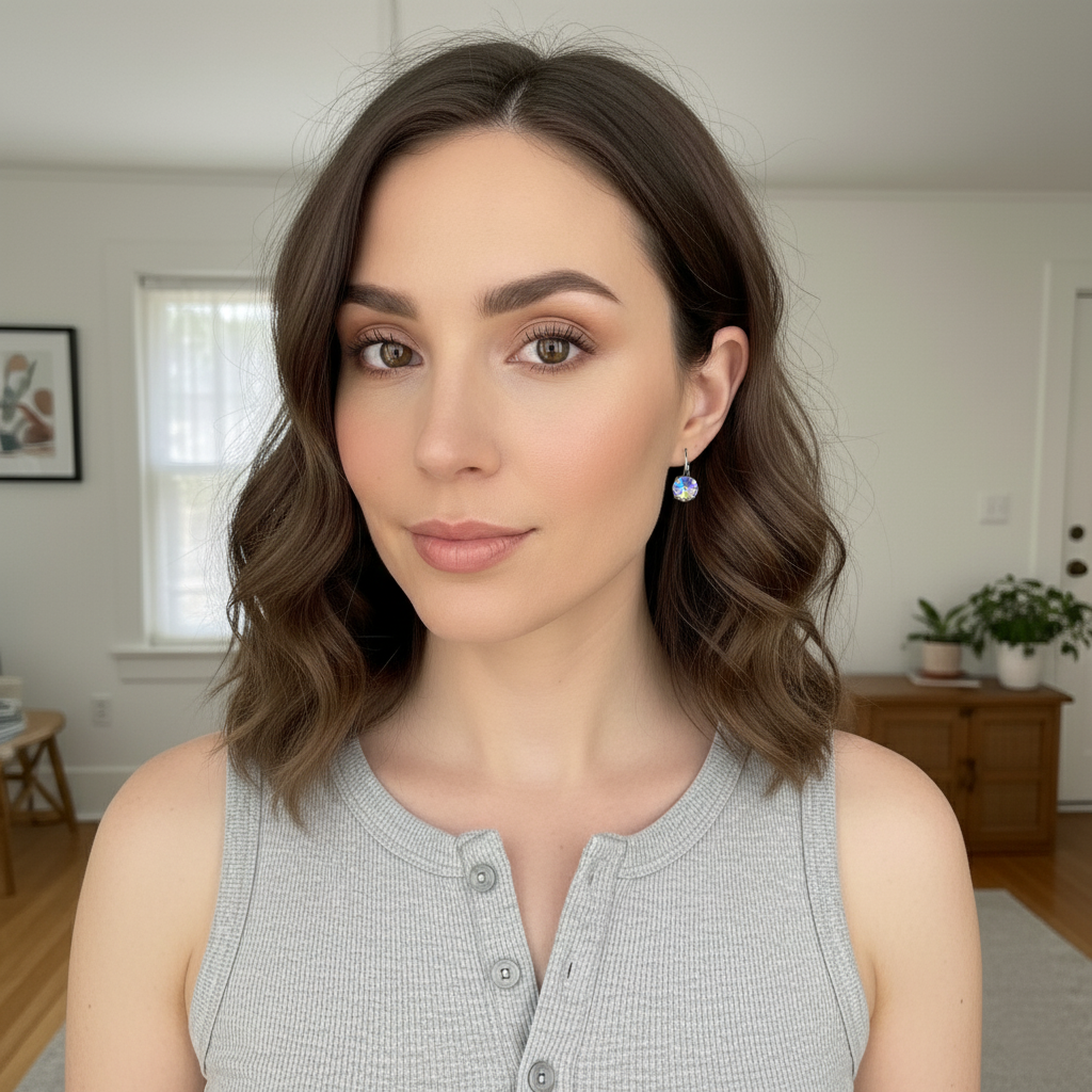 Rivoli Leverback Earrings • 10mm