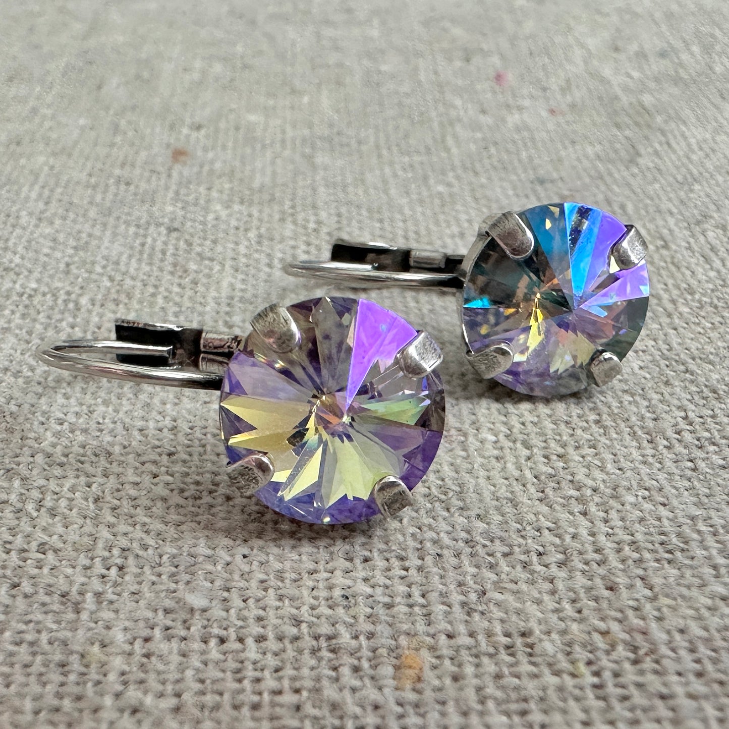 Rivoli Leverback Earrings • 10mm