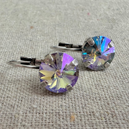 Rivoli Leverback Earrings • 10mm