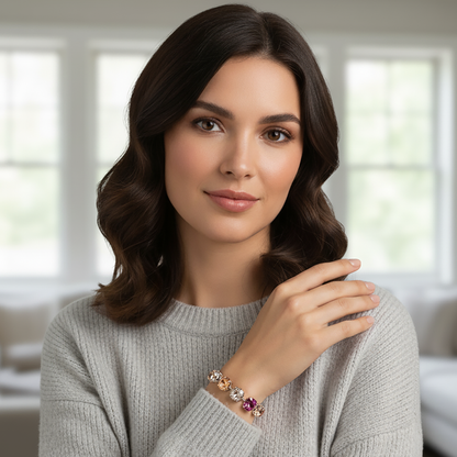 Rivoli Adjustable Tennis Bracelet • 12mm • Tropical Paradise