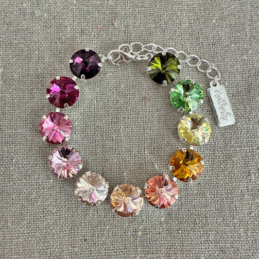 Rivoli Adjustable Tennis Bracelet • 12mm • Tropical Paradise