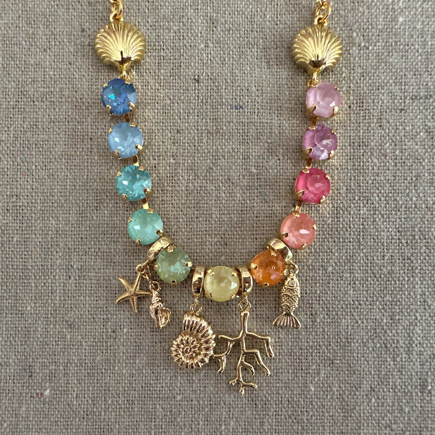 Sunlit Tides Classic Semi-Tennis Necklace
