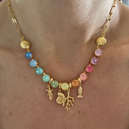 Sunlit Tides Classic Semi-Tennis Necklace