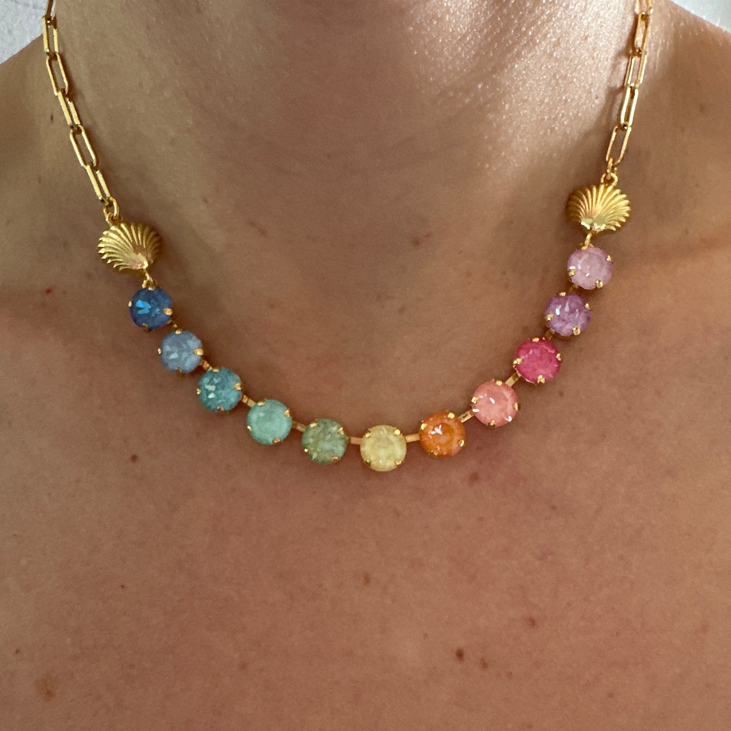 Sunlit Tides Classic Semi-Tennis Necklace