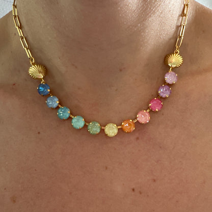 Sunlit Tides Classic Semi-Tennis Necklace