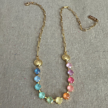 Sunlit Tides Classic Semi-Tennis Necklace