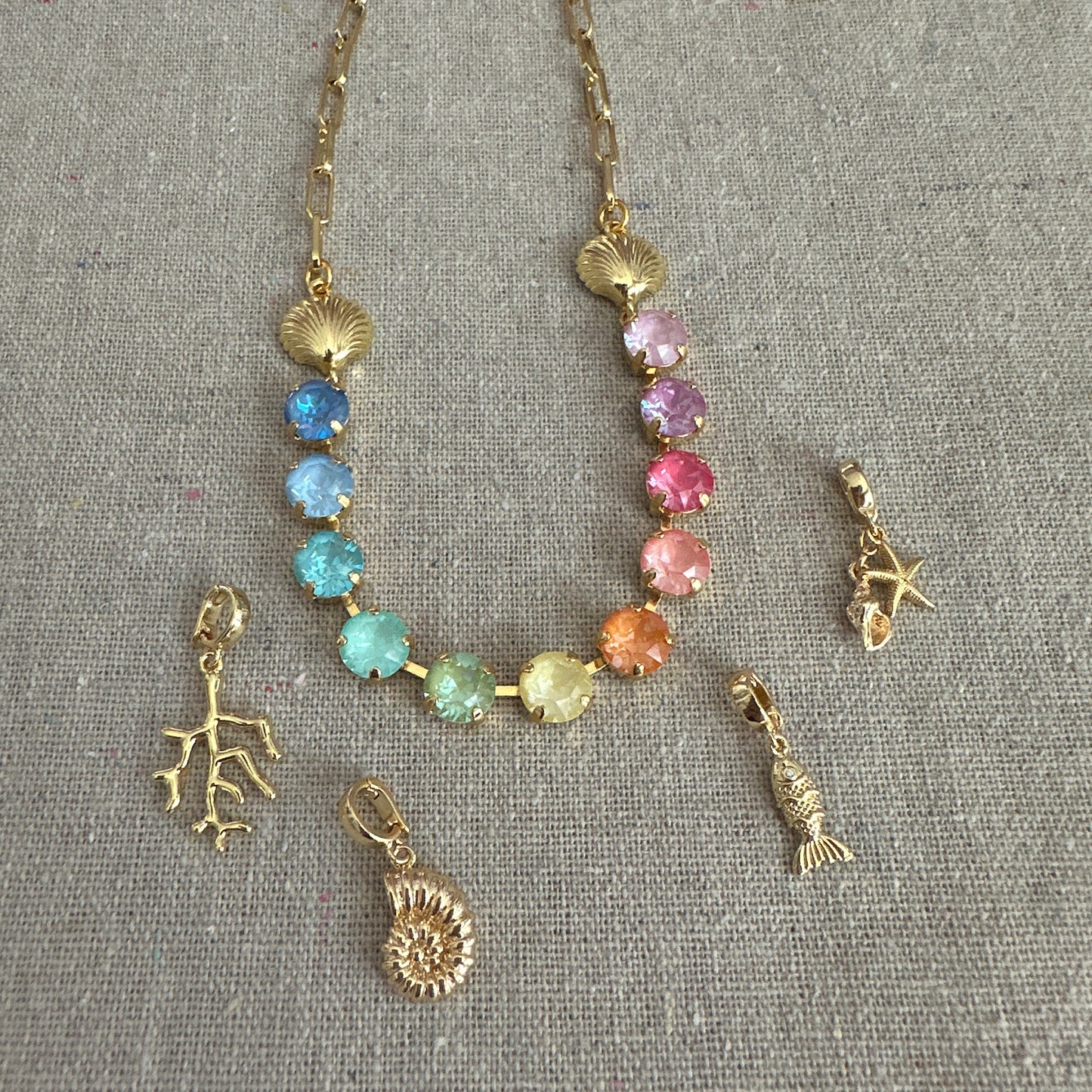 Sunlit Tides Classic Semi-Tennis Necklace