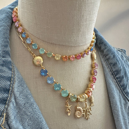 Sunlit Tides Classic Semi-Tennis Necklace