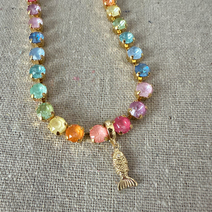 Sunlit Tides Petite Tennis Collar Necklace