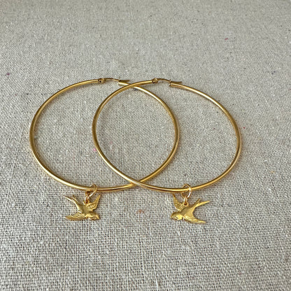 Swooping Swallows Large Hoops