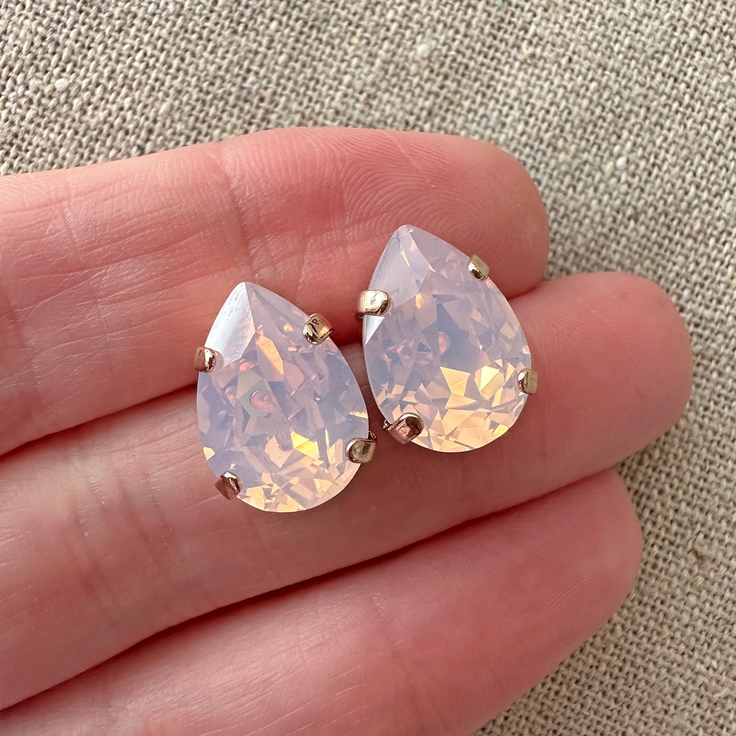 Pear Post Earrings