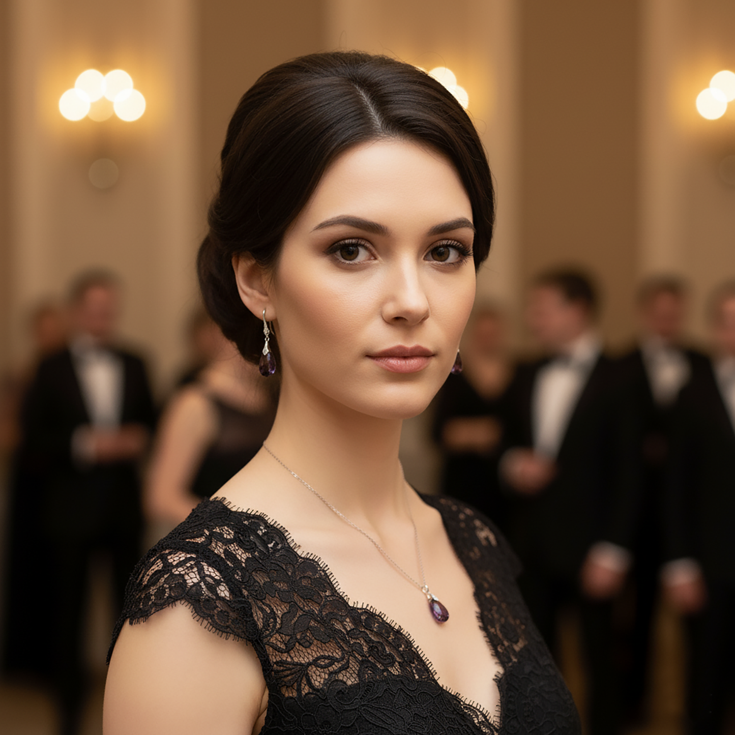 Deco Teardrop Set • Earrings & Necklace