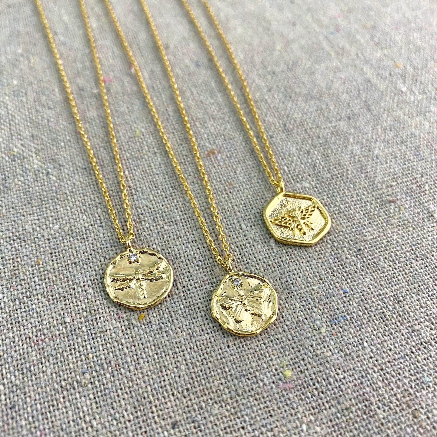 Wild Wonders Wax Seal Insect Necklace • Butterfly or Dragonfly