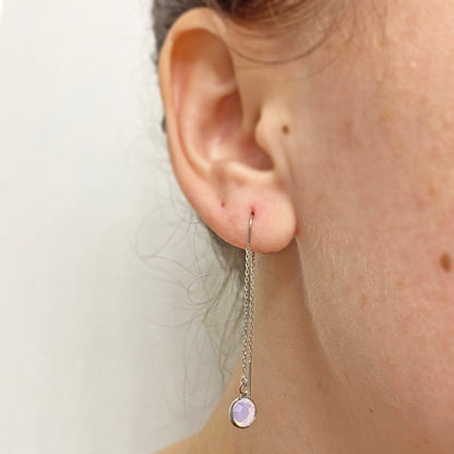 Opal Threader Earrings • 6mm
