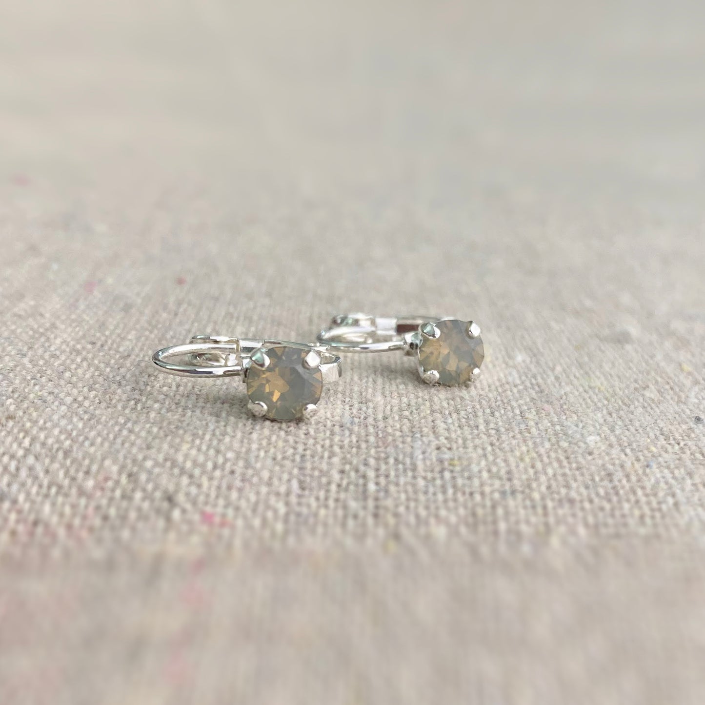 Diamante Leverback Earrings • 5mm