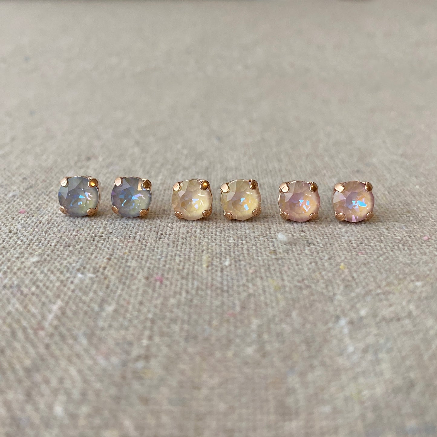 Diamante Post Earrings • 6mm • Pastel DeLite