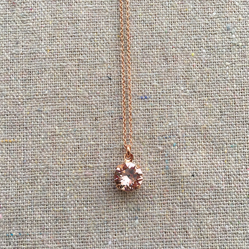 Diamante Solitaire Necklace