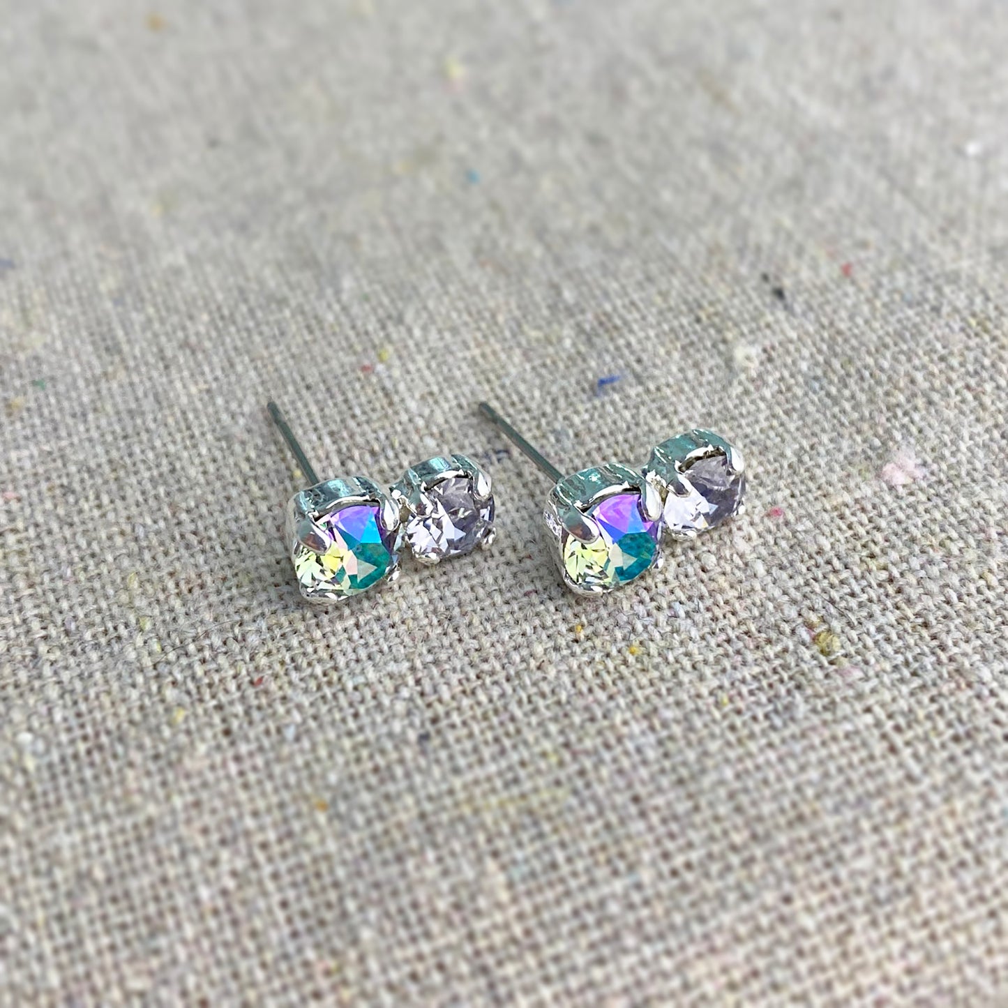 Diamante Double Bubble Post Earrings