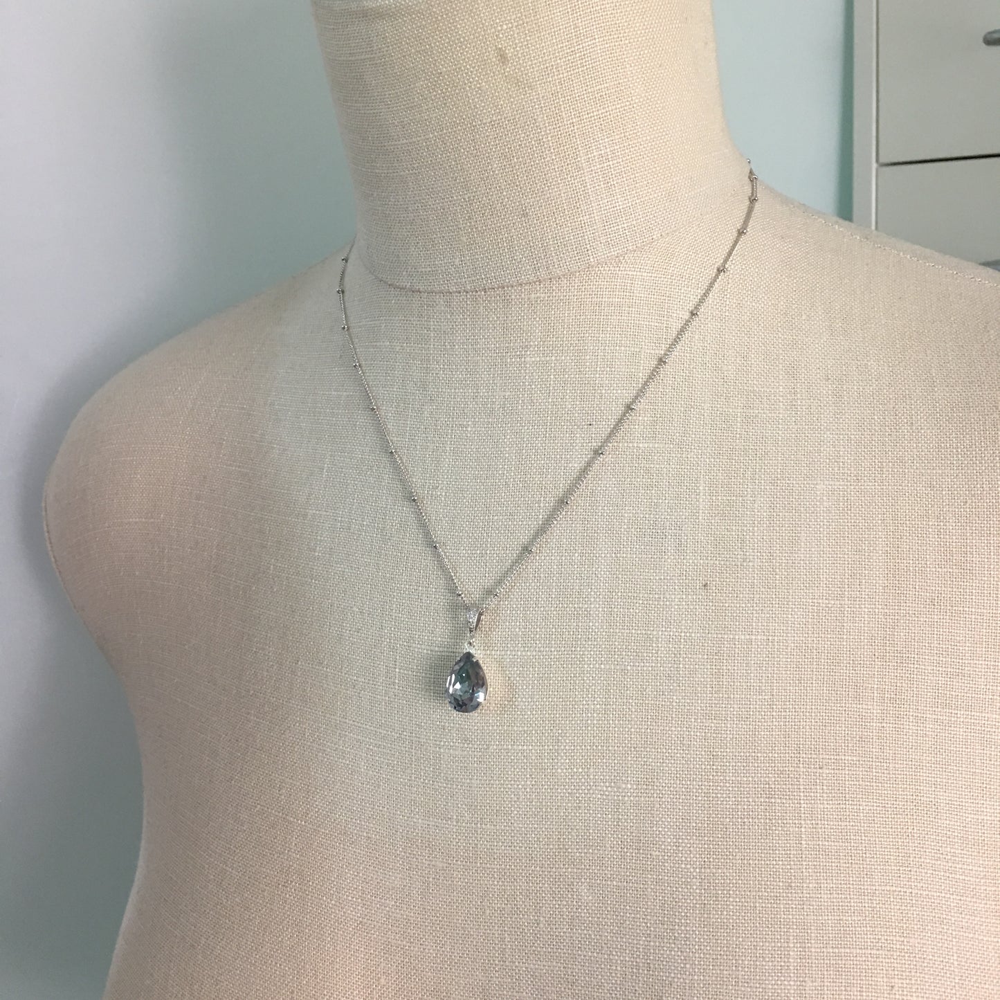 Medium Taper Pavé Necklace & Earrings • Crystal