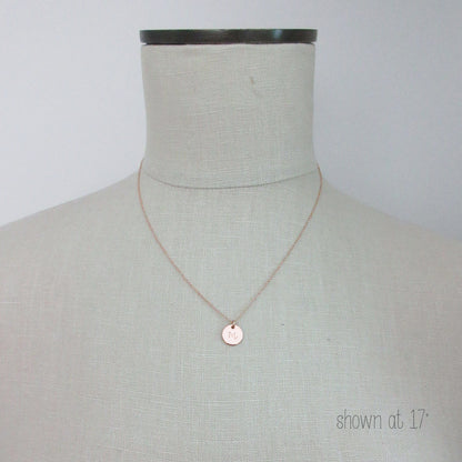 Disc Initial Necklace