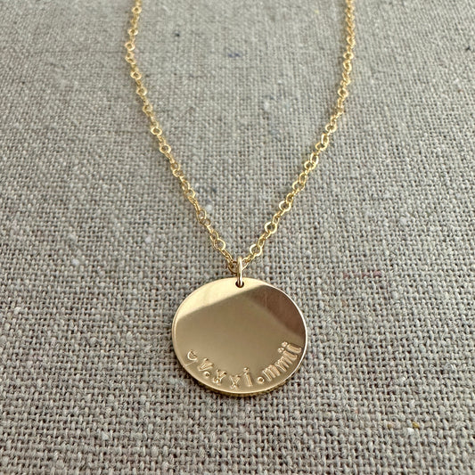 When in Rome Disc Necklace