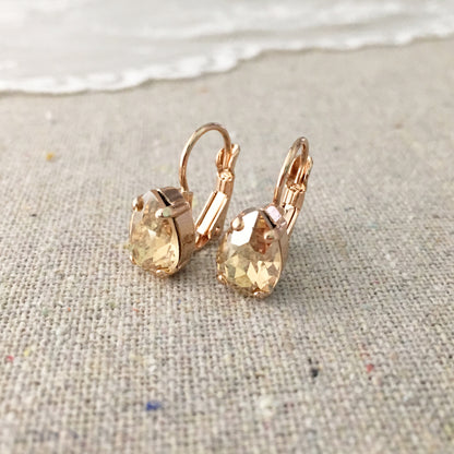 Tiny Pear Leverback Earrings