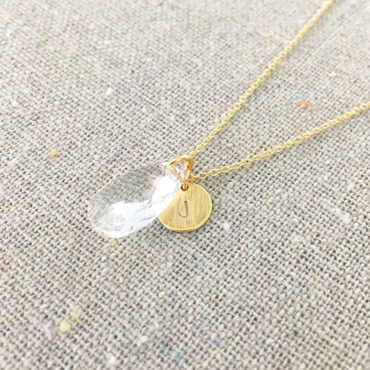 Initial Tear Necklace