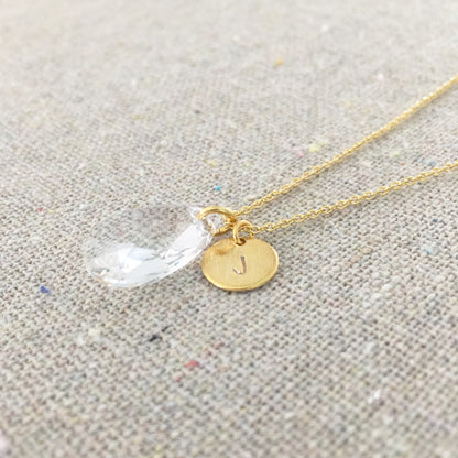 Initial Tear Necklace