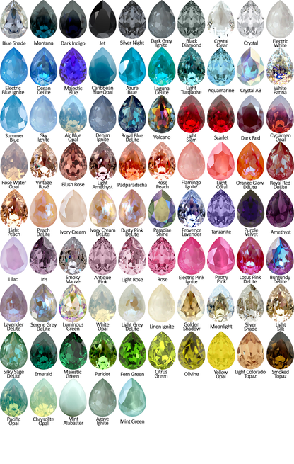 Medium Pear Pavé Earrings • Crystal